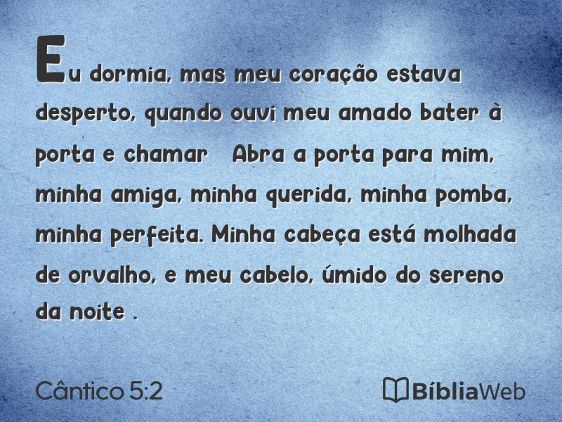 Cântico 5:2 em imagem para compartilhar