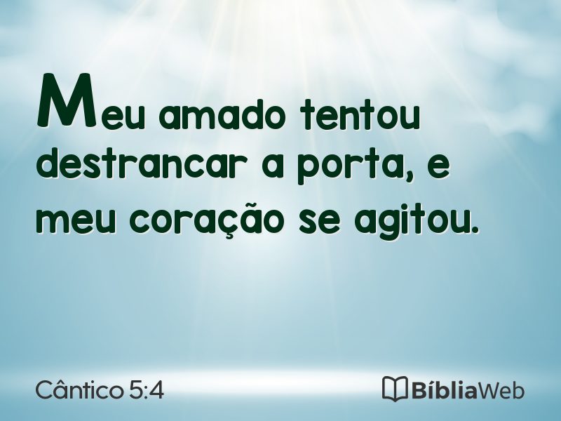 Cântico 5:4 em imagem para compartilhar