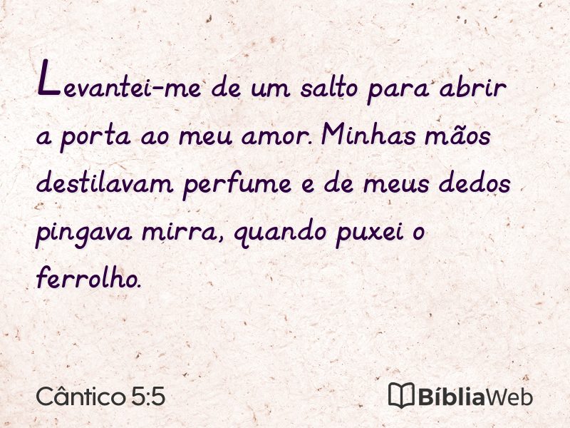 Cântico 5:5 em imagem para compartilhar