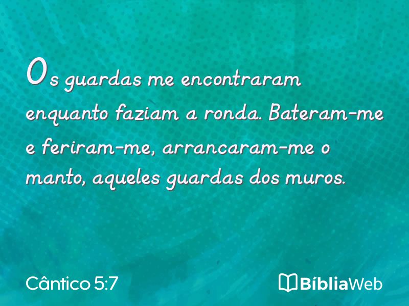 Cântico 5:7 em imagem para compartilhar