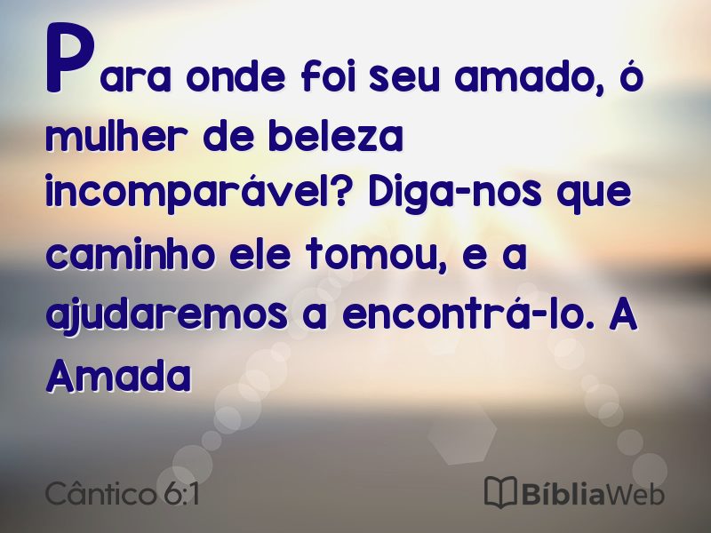 Cântico 6:1 em imagem para compartilhar