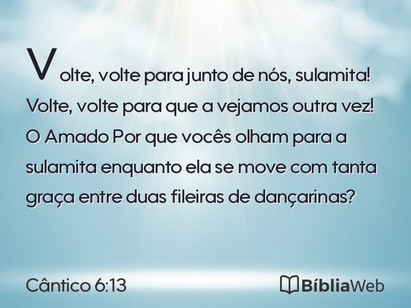 Cântico 6:13 em imagem para compartilhar