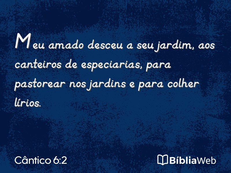 Cântico 6:2 em imagem para compartilhar