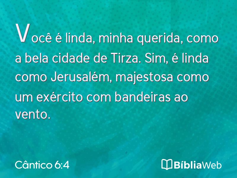 Cântico 6:4 em imagem para compartilhar