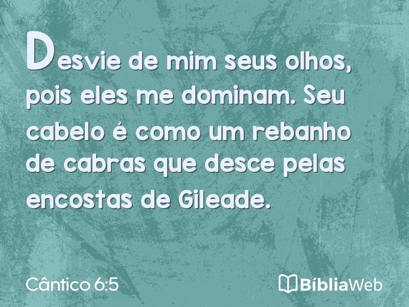 Cântico 6:5 em imagem para compartilhar