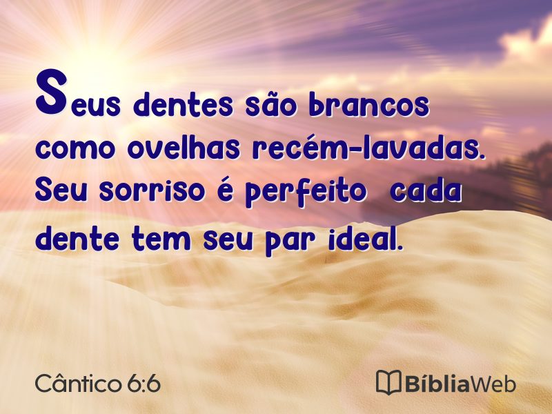 Cântico 6:6 em imagem para compartilhar