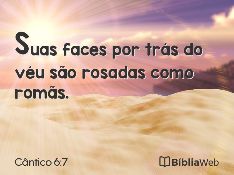 Cântico 6:7 em imagem para compartilhar