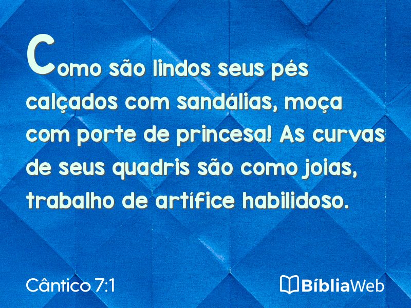 Cântico 7:1 em imagem para compartilhar