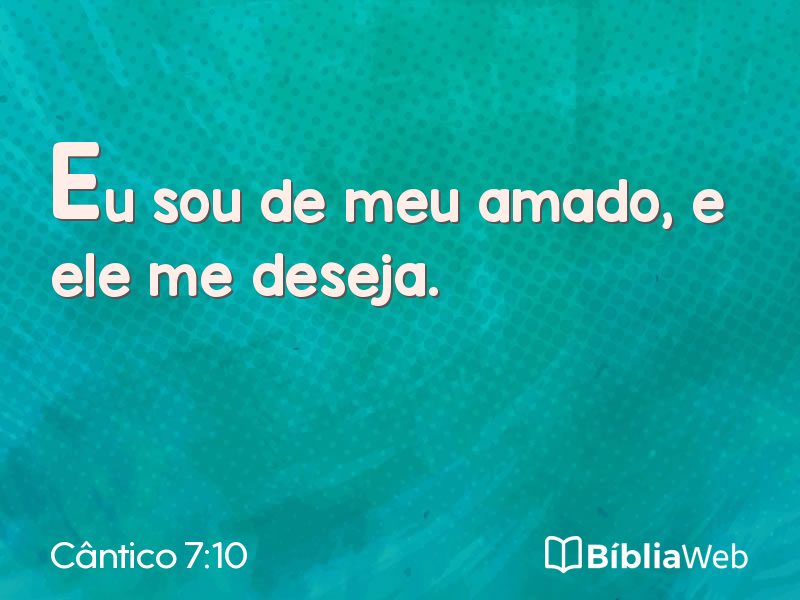 Cântico 7:10 em imagem para compartilhar
