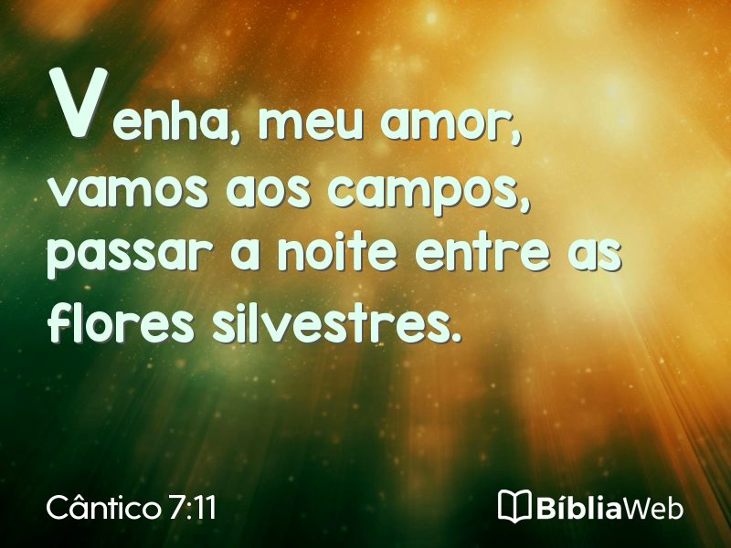 Cântico 7:11 em imagem para compartilhar