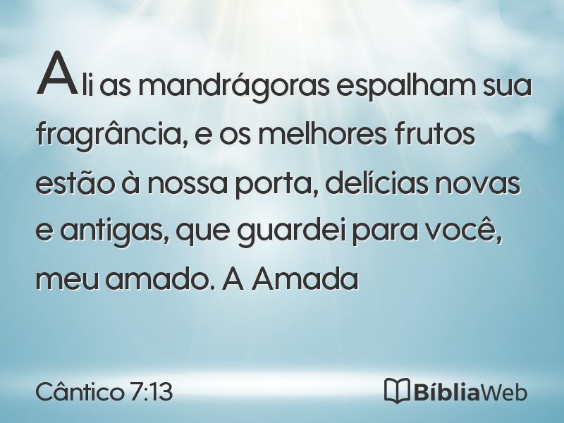 Cântico 7:13 em imagem para compartilhar