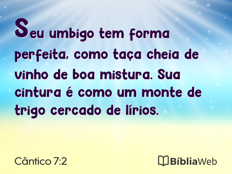 Cântico 7:2 em imagem para compartilhar