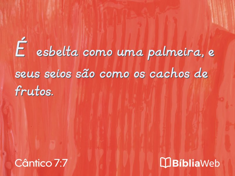 Cântico 7:7 em imagem para compartilhar