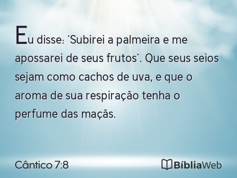 Cântico 7:8 em imagem para compartilhar
