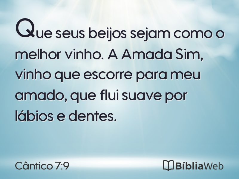 Cântico 7:9 em imagem para compartilhar