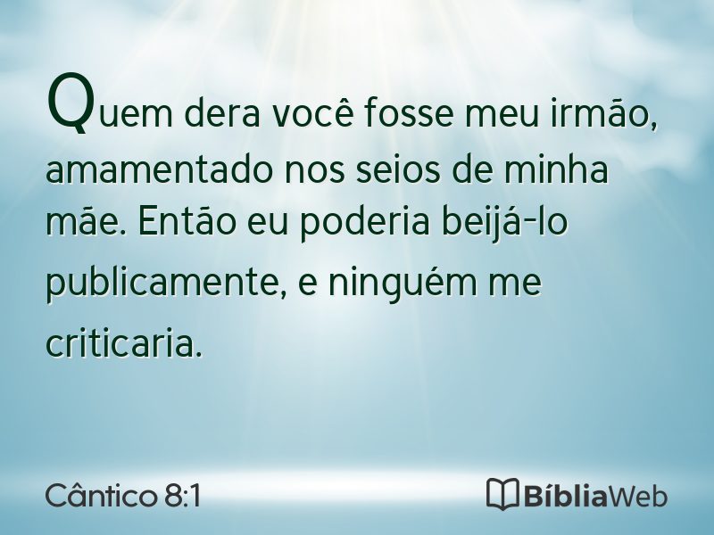 Cântico 8:1 em imagem para compartilhar