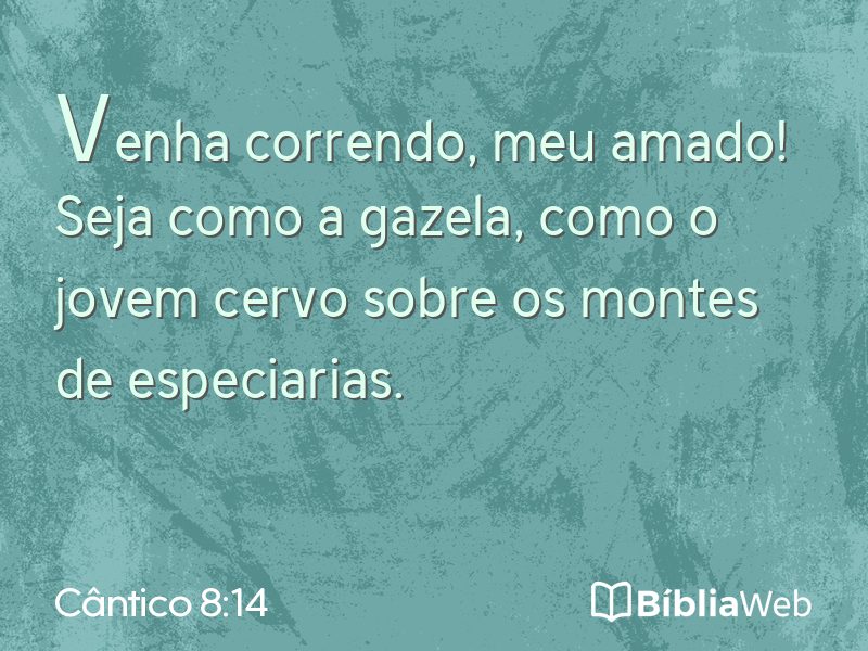 Cântico 8:14 em imagem para compartilhar