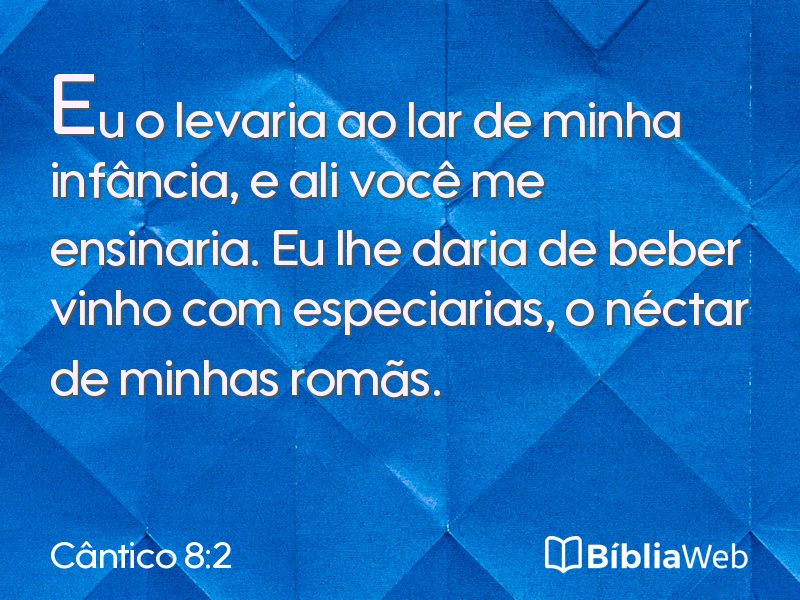 Cântico 8:2 em imagem para compartilhar