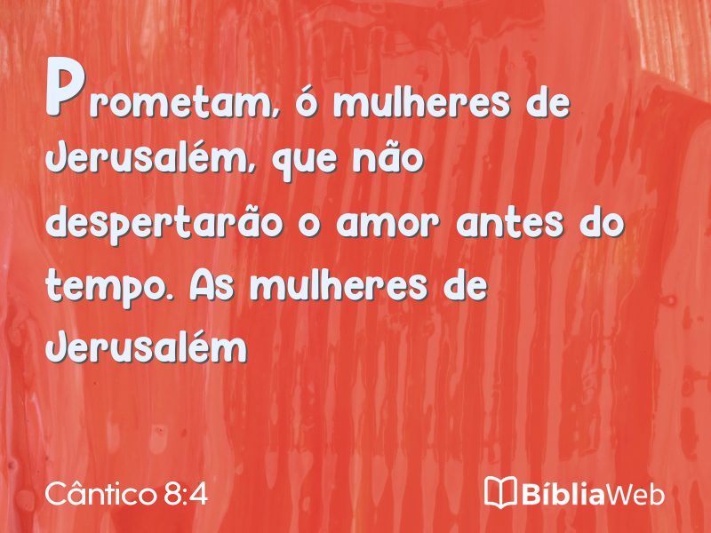 Cântico 8:4 em imagem para compartilhar