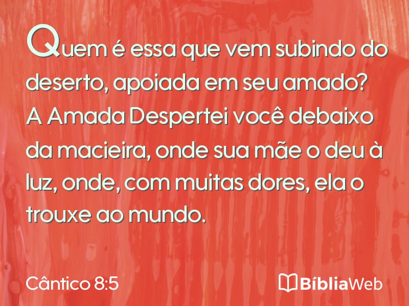 Cântico 8:5 em imagem para compartilhar