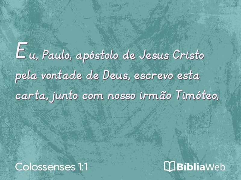 Colossenses 1:1 em imagem para compartilhar