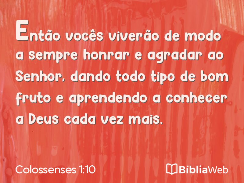 Colossenses 1:10 em imagem para compartilhar