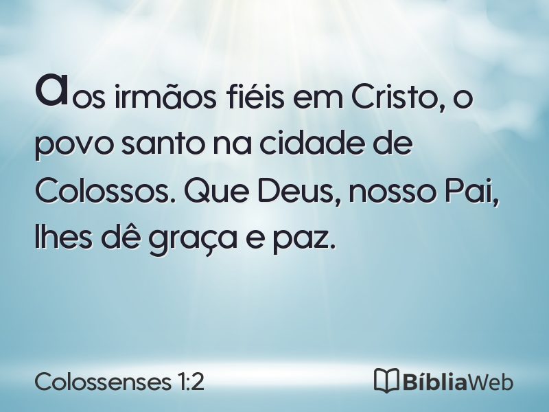 Colossenses 1:2 em imagem para compartilhar