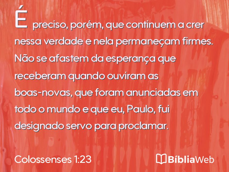 Colossenses 1:23 em imagem para compartilhar