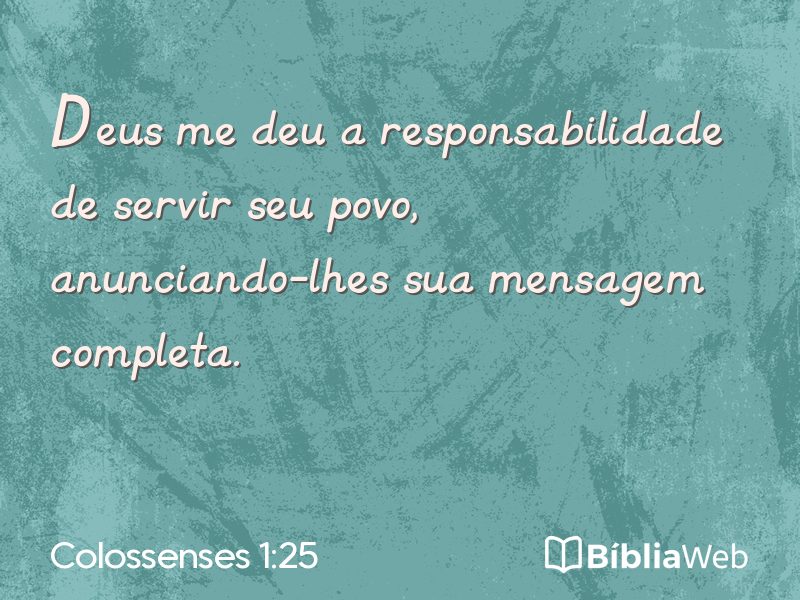 Colossenses 1:25 em imagem para compartilhar