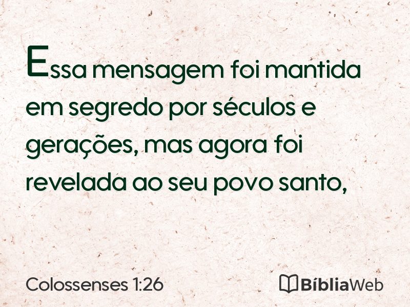 Colossenses 1:26 em imagem para compartilhar