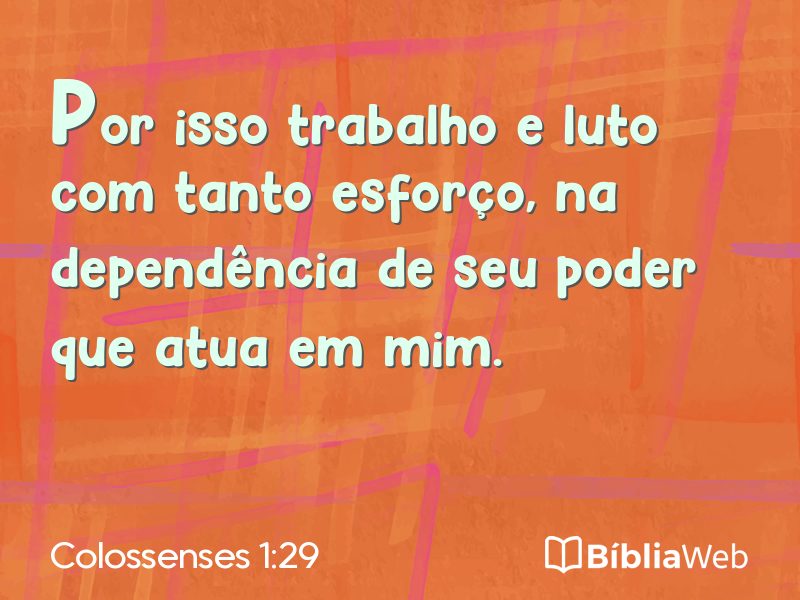 Colossenses 1:29 em imagem para compartilhar