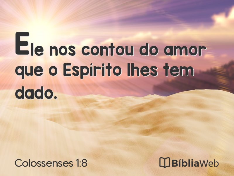 Colossenses 1:8 em imagem para compartilhar