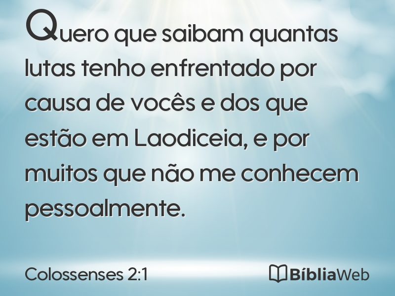 Colossenses 2:1 em imagem para compartilhar