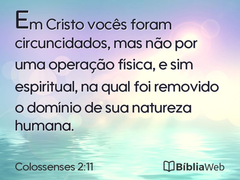 Colossenses 2:11 em imagem para compartilhar