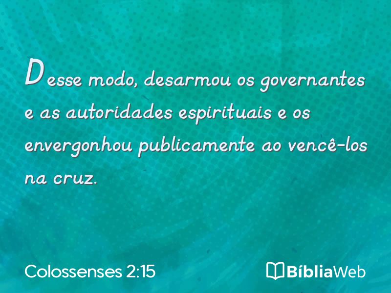 Colossenses 2:15 em imagem para compartilhar