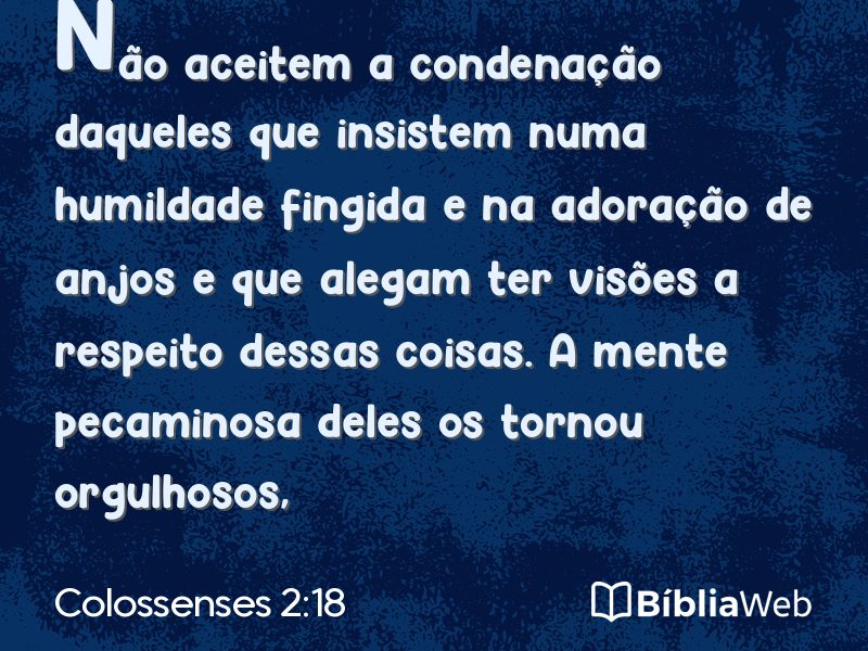 Colossenses 2:18 em imagem para compartilhar
