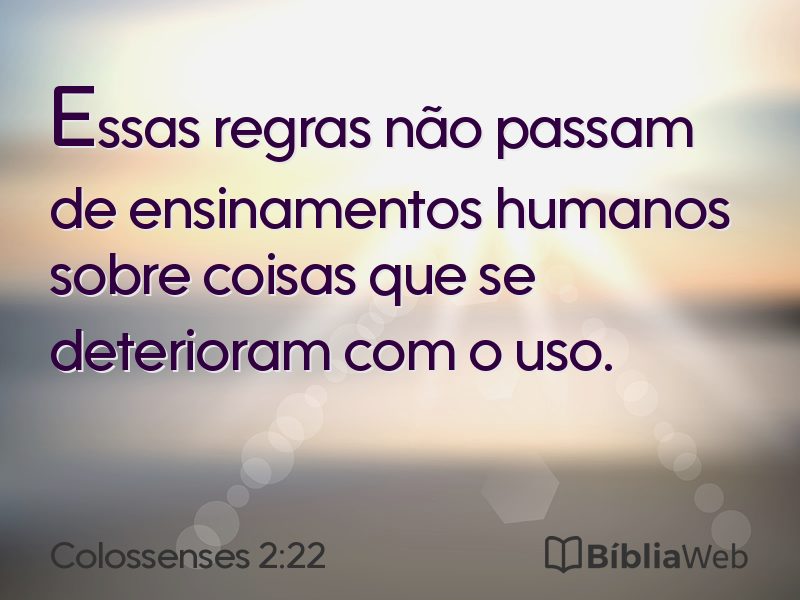 Colossenses 2:22 em imagem para compartilhar