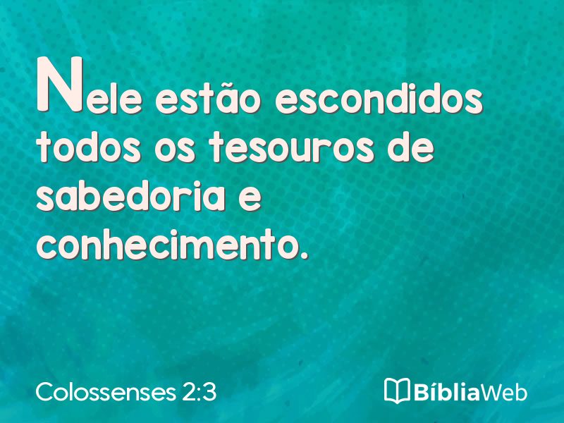 Colossenses 2:3 em imagem para compartilhar