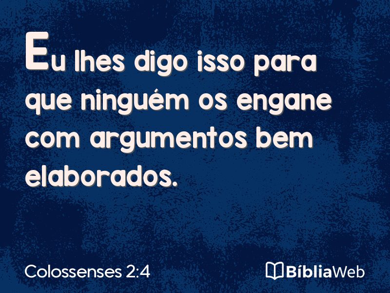 Colossenses 2:4 em imagem para compartilhar