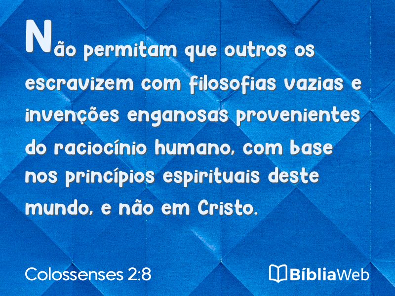 Colossenses 2:8 em imagem para compartilhar