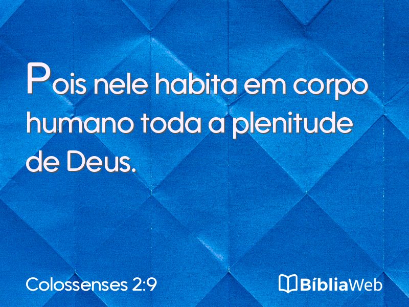 Colossenses 2:9 em imagem para compartilhar