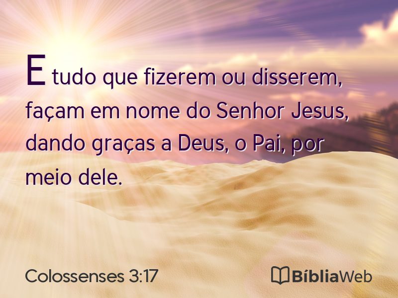 Colossenses 3:17 em imagem para compartilhar