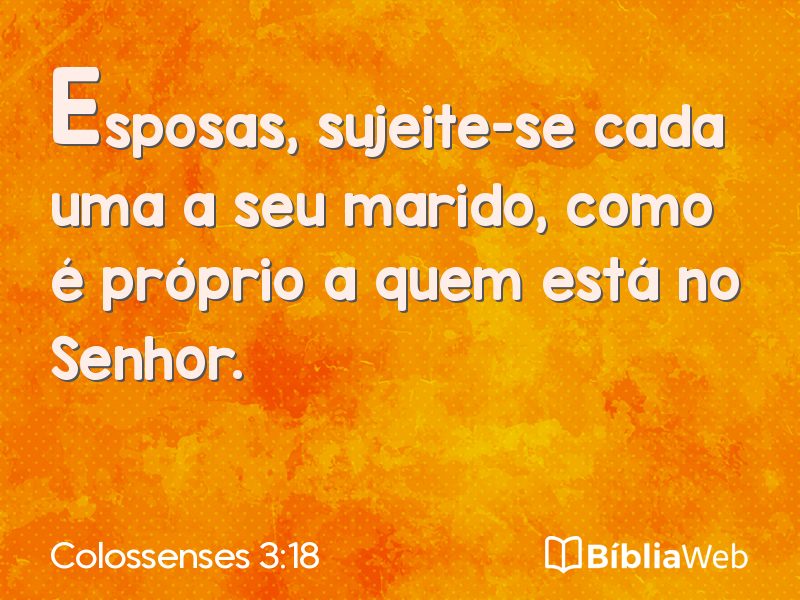 Colossenses 3:18 em imagem para compartilhar