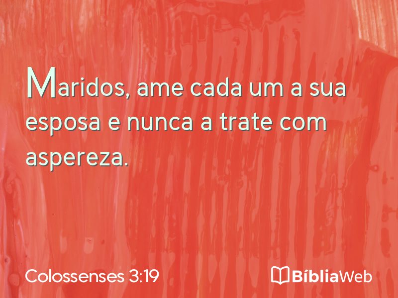 Colossenses 3:19 em imagem para compartilhar