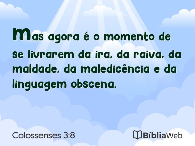 Colossenses 3:8 em imagem para compartilhar