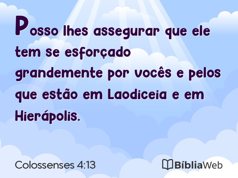 Colossenses 4:13 em imagem para compartilhar