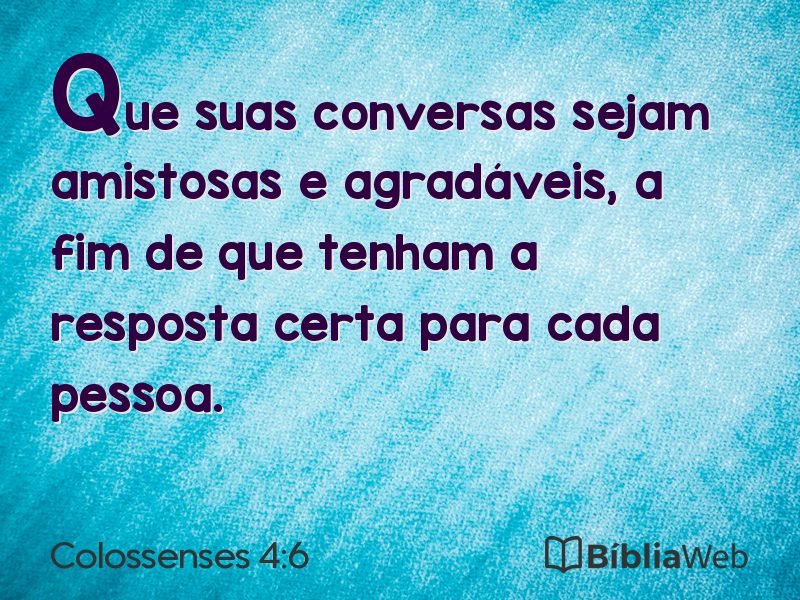 Colossenses 4:6 em imagem para compartilhar