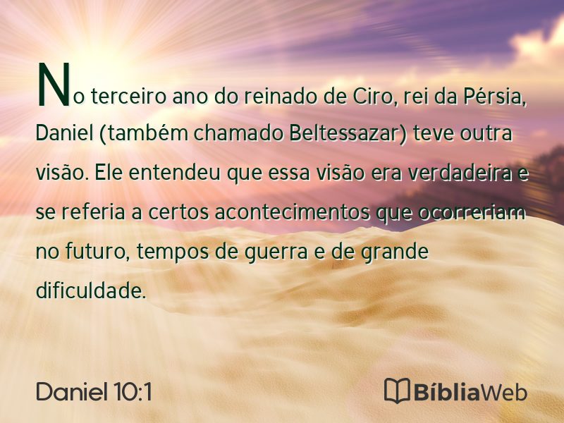 Daniel 10:1 em imagem para compartilhar