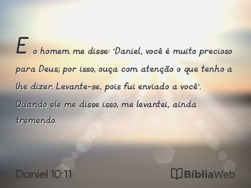 Daniel 10:11 em imagem para compartilhar