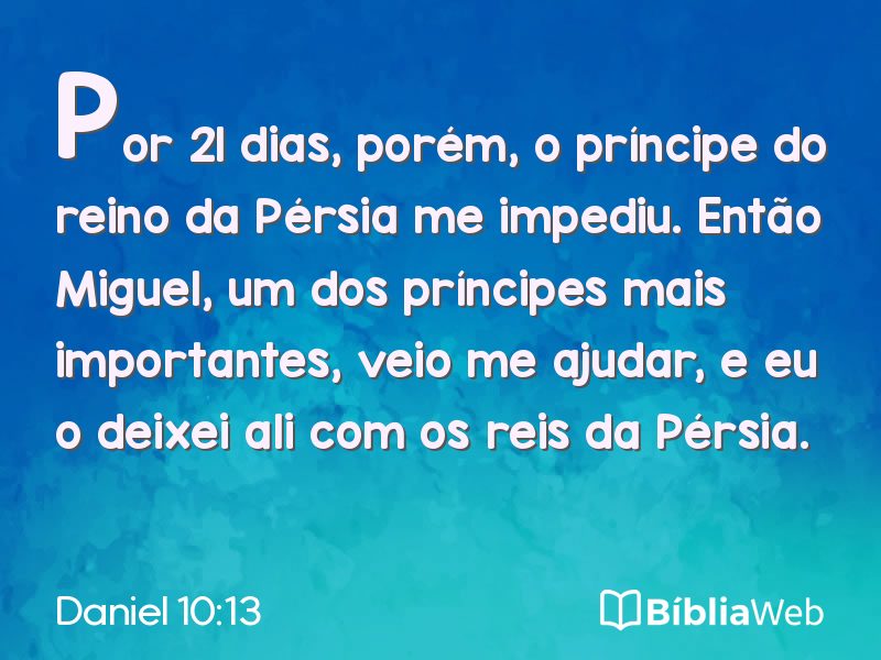 Daniel 10:13 em imagem para compartilhar